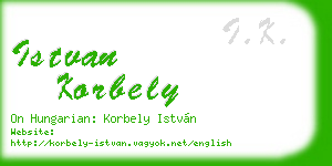 istvan korbely business card